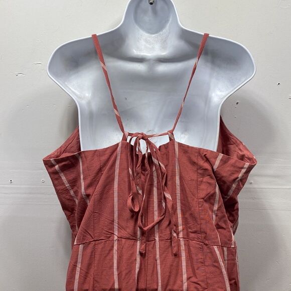 GAP Tie Back Cami Stripe Wide Leg Jumpsuit Size 16 - Picture 6 of 7